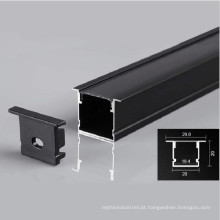 Perfil de alumínio Linear LED preto